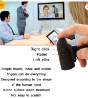 2.4G Wireless BT Finger Mouse for Laptop Computer Phone and Tablet Comfortable Ring Design